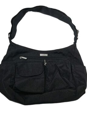 Baggallini Black Everyday Shoulder Bag with Front Pockets